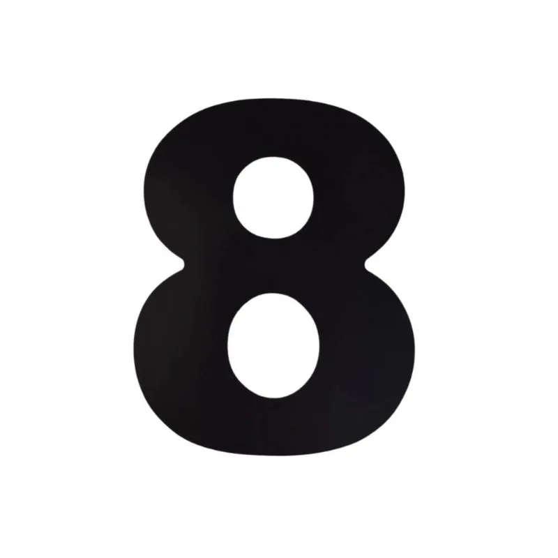 Número 8 Residencial Alumínio Acm Preto - Volpato