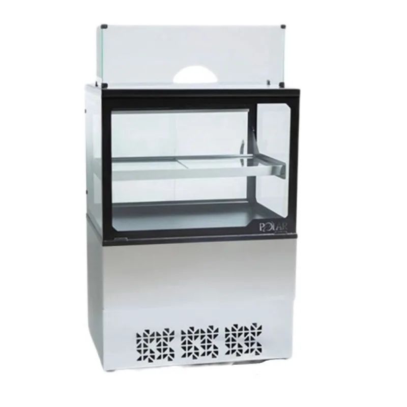 Vitrine Caixa Natural Gourmet Polar 0,80m Inox 220V nbcx