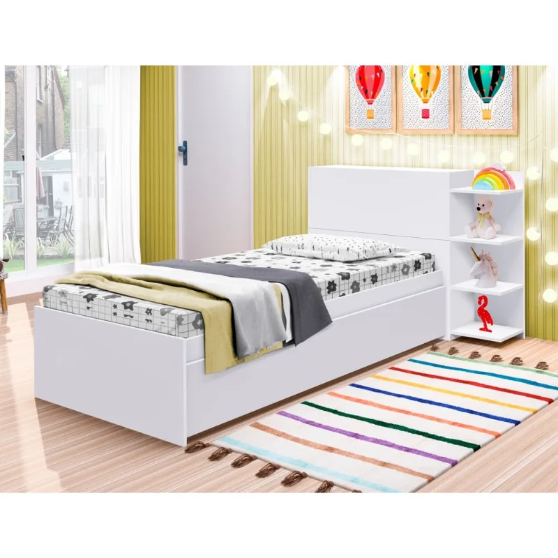 Bicama Infantil Zebry com Baú Branco