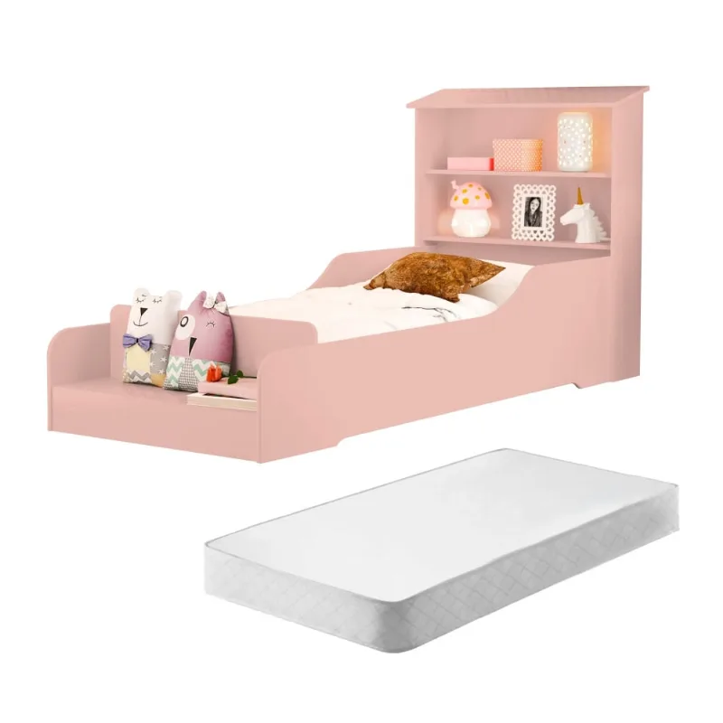 Cama Infantil Menina Melanie Rose com Colchão