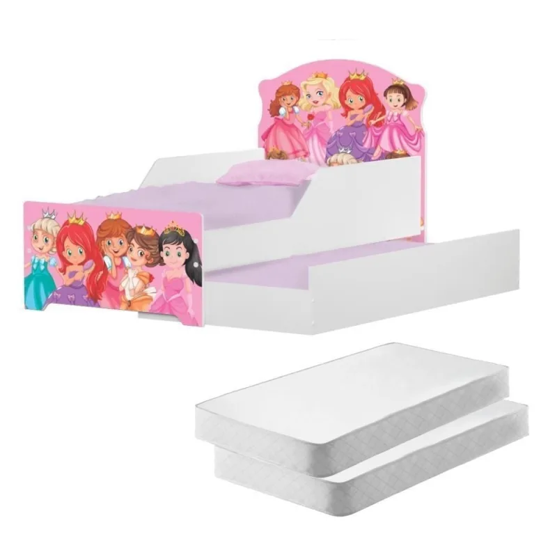 Bicama Infantil Uly Princesas Com Colchões - OUTRAS - Móveis