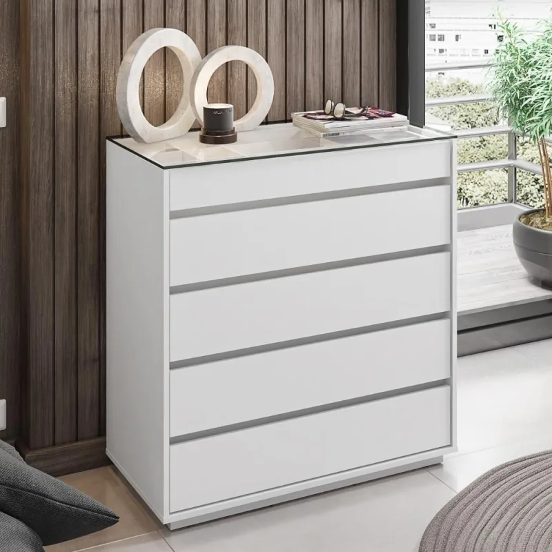 Cômoda Suellen Branco Com Gaveta Organizadora - OUTRAS