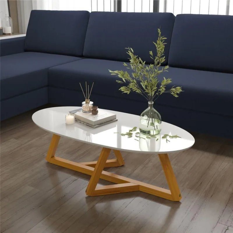 Mesa De Centro Lens Branco Nature - OUTRAS - Agro