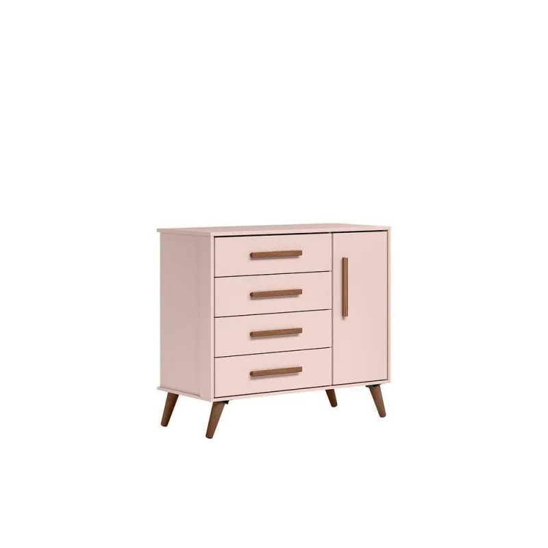 Comoda Retro Com Pés 4 Portas Pagani Rosa - OUTRAS