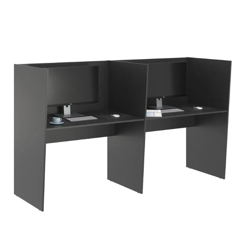 Guiche De Trabalho 2 Lugares Grecia Preto Onix