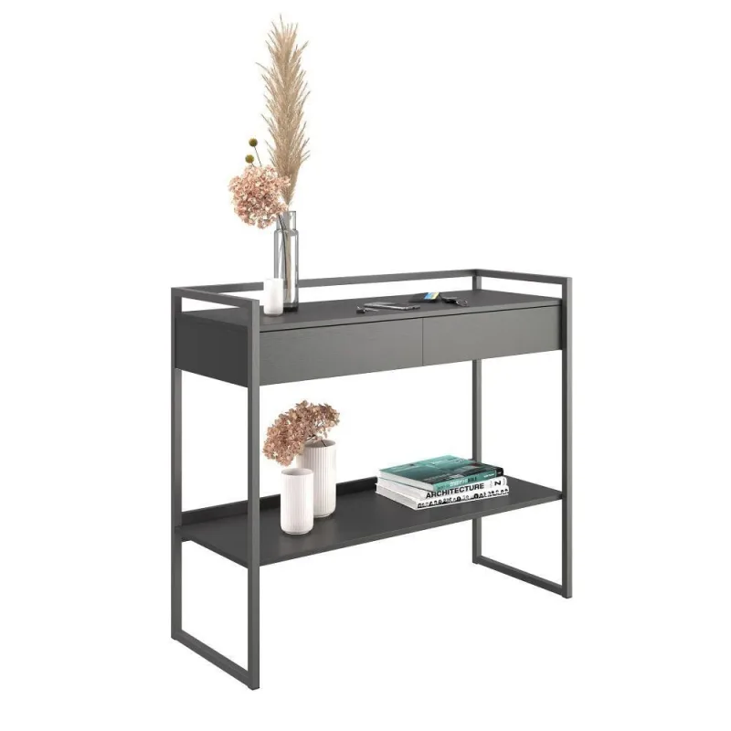 Aparador Com Prateleira Dexter Preto Onix - OUTRAS