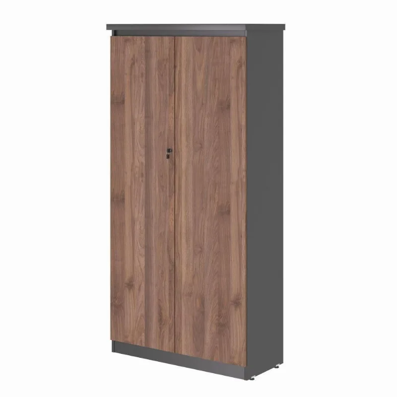 Armario Com 2 Portas 4 Prateleiras Emir Noce Preto
