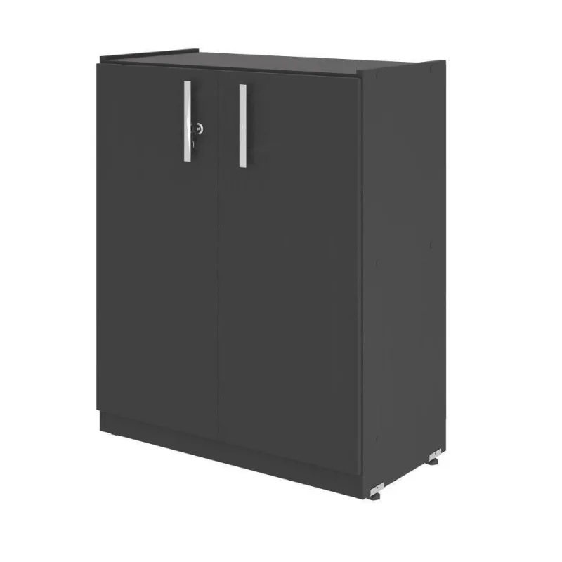 Balcao Baixo Com 2 Portas Jorge Preto Onix - OUTRAS