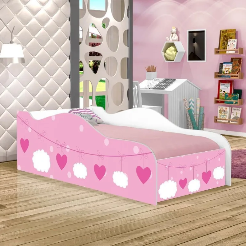 Cama Fun Nuvens Meninas Solteiro Com Colchão