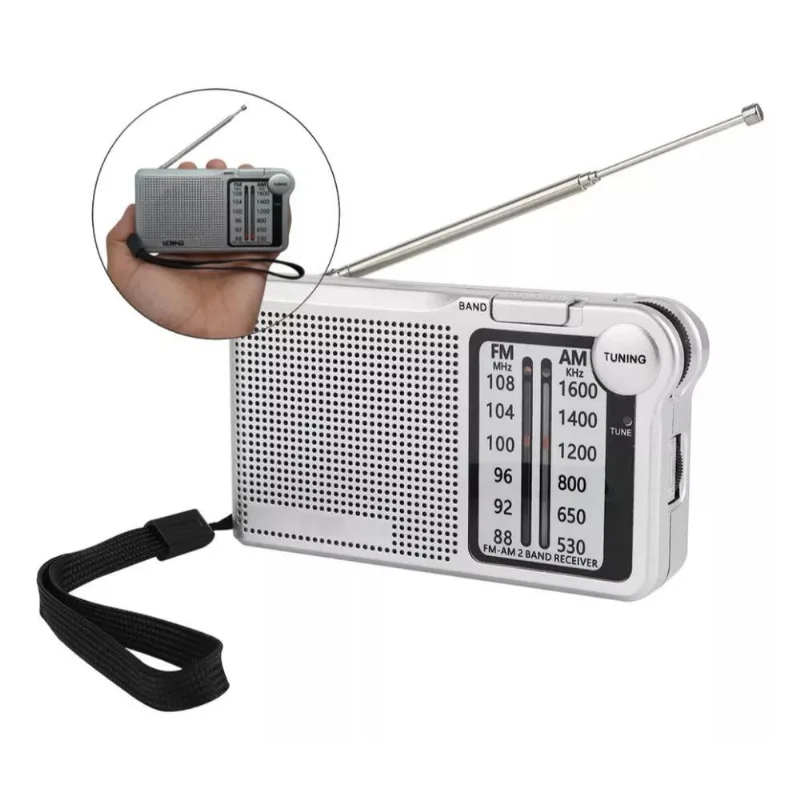 Rádio Portátil Am-Fm Le-662 Com Som Claro, Antena Ajustável, Bateria Recarregável 110v Preto