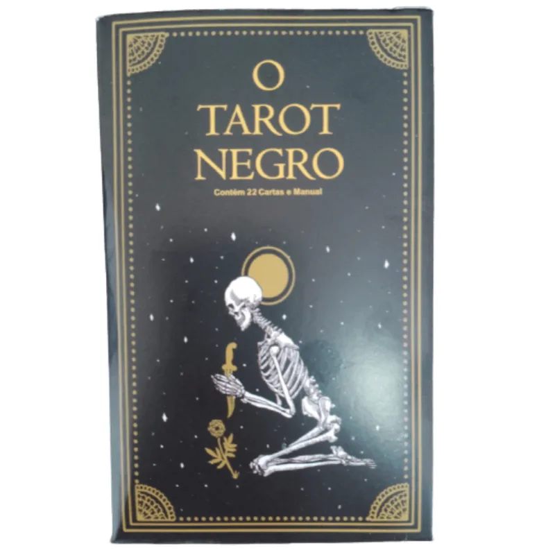 O Tarot Negro Baralho Manual E 22 Cartas