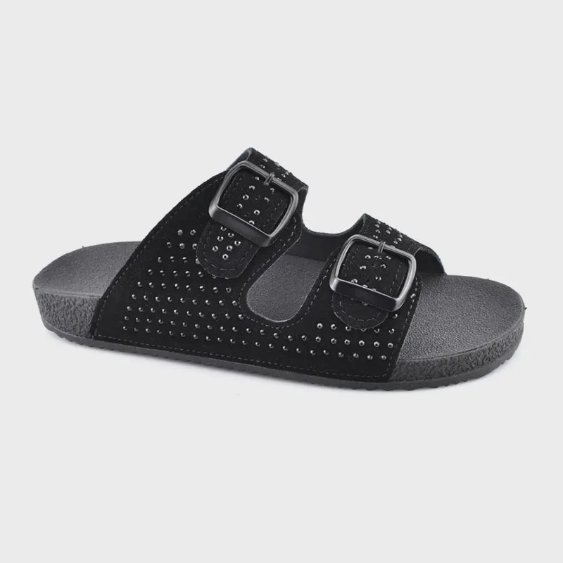 Tamanco Birken Sandalia Camurça Preto Godiva Fivela Hotfix Preto Leveza e Conforto