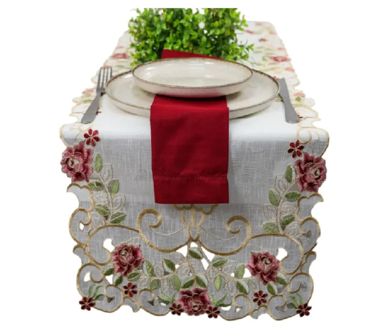 Caminho Mesa Floratta 40x140cm Classica Argivai - Argivai - Cama, Mesa E Banho