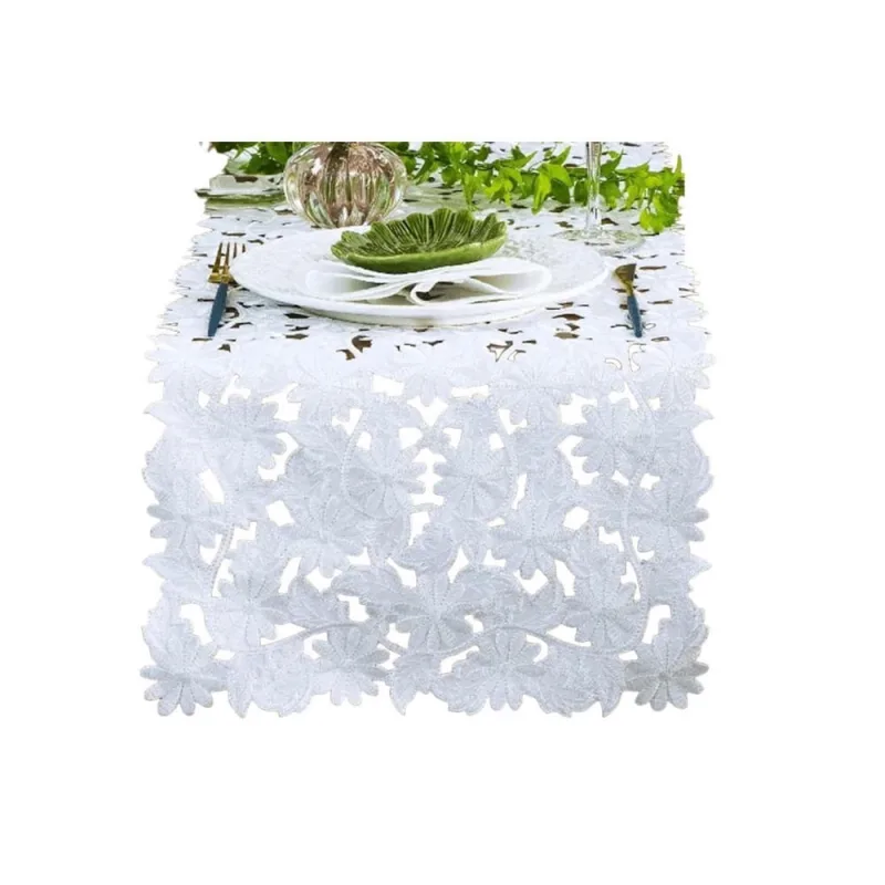 Caminho Mesa Requinte 40X140Cm Blanc Argivai - Não Disponível