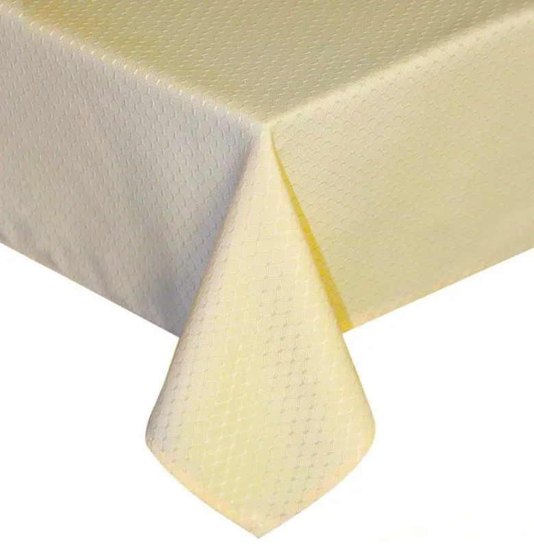 Toalha Mesa Retangular Reggina 150x250cm Bege Argivai - Argivai