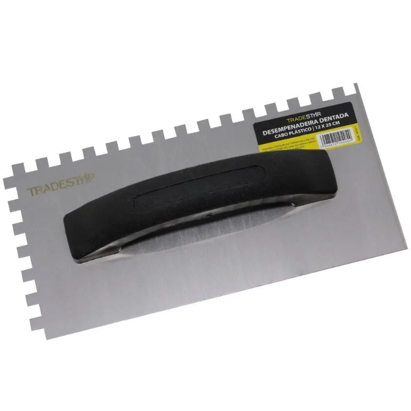 Desempenadeira Aço Dentada 22 Dentes 25x12mm Cabo Plástico Tradestar