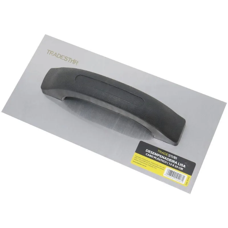 Desempenadeira De Aço Lisa 25x12mm Cabo Plástico Tradestar