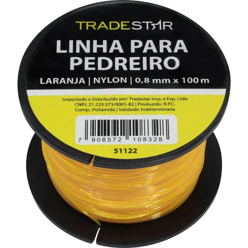 Linha Pedreiro Nylon Lisa 0,8mmx100m Lj Com 2 Tradestar