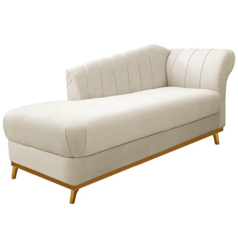 Recamier Vanessa 140cm Lado Esquerdo Corano Bege Adj Decor - OUTRAS