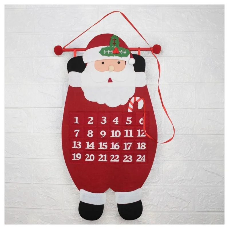 Calendário Natalino Papai Noel Contagem Regressiva Natal 65cm - Não Disponível