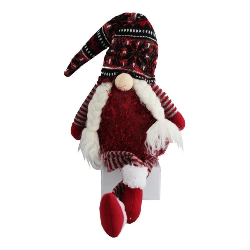 Papai Noel Sueco Enfeite De Natal Duende Mago Barbudo Grande