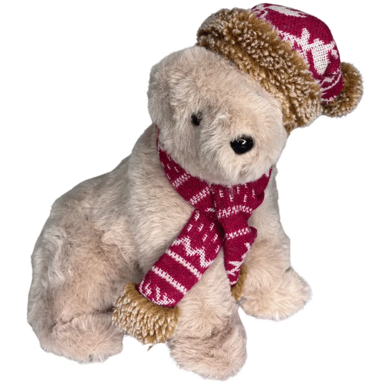Enfeite Decorativo De Natal Urso 20cm Rio Master