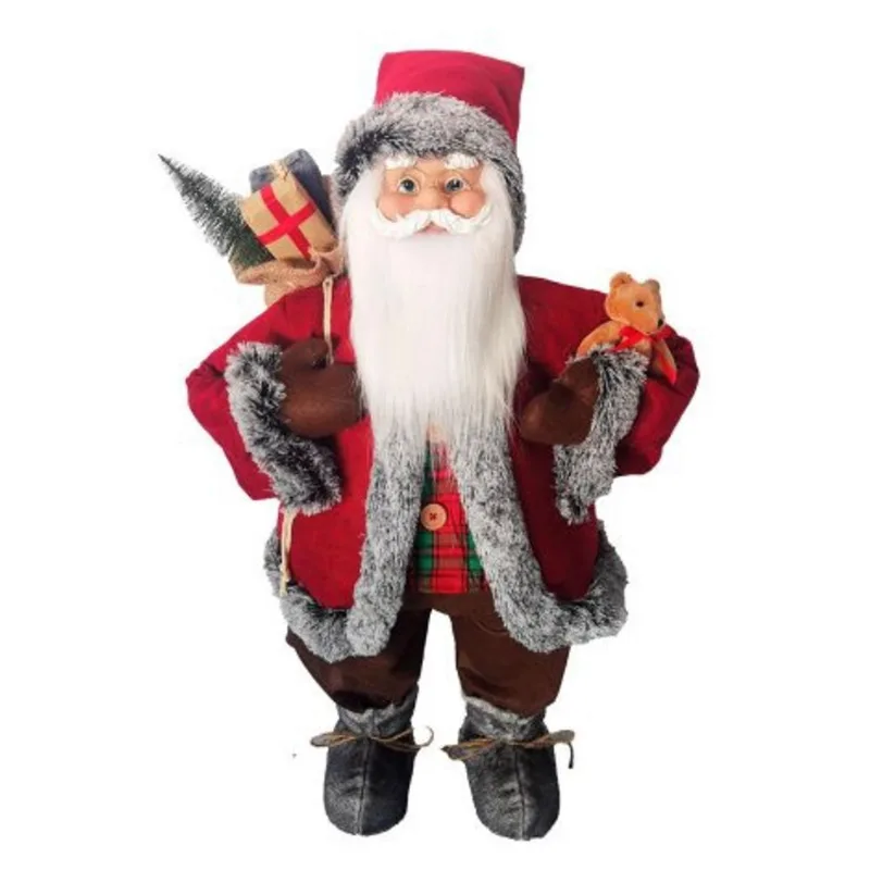 Enfeite papai noel vm c/presentes 35X28X80