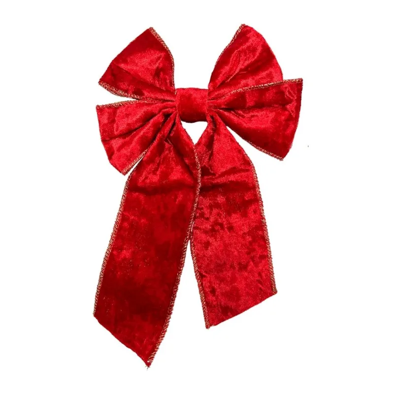 Laço Decorativo Rio Master Vermelho Em Veludo 15x25cm WF1831 (MP)