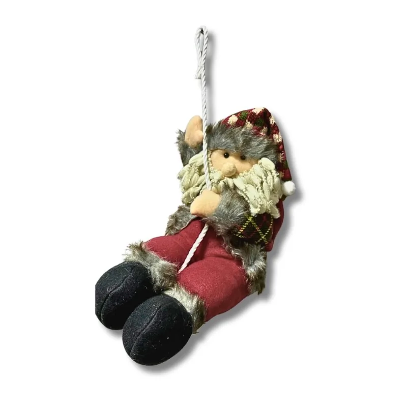 Enfeite Natalino Rio Master Papai Noel Na Corda 40cm XTS5222 (MP)