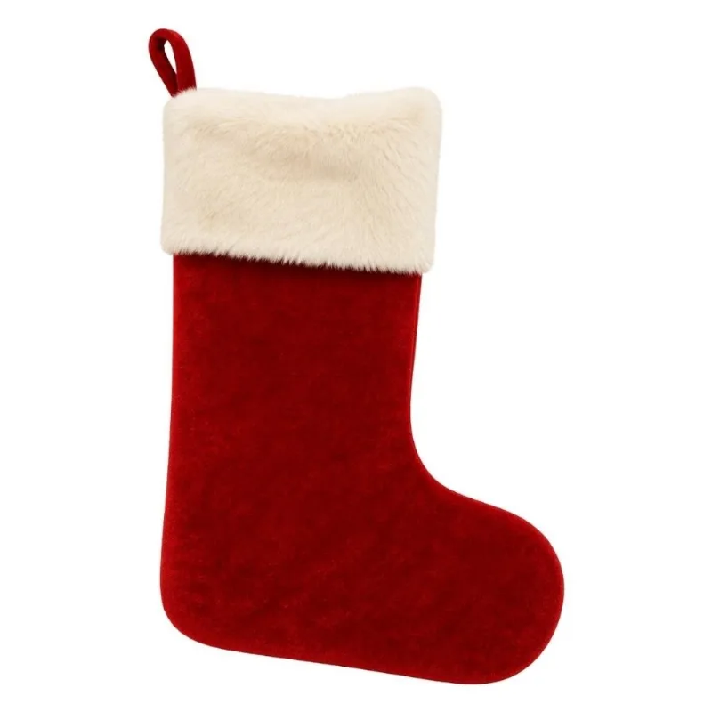 Bota Decorativa Rio Master Vermelho Em Veludo 28x43x50cm MC7695 (MP)