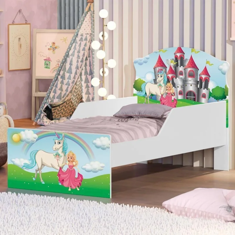 Cama Infantil Reino Da Princesa Com Colchão - Cambel Moveis