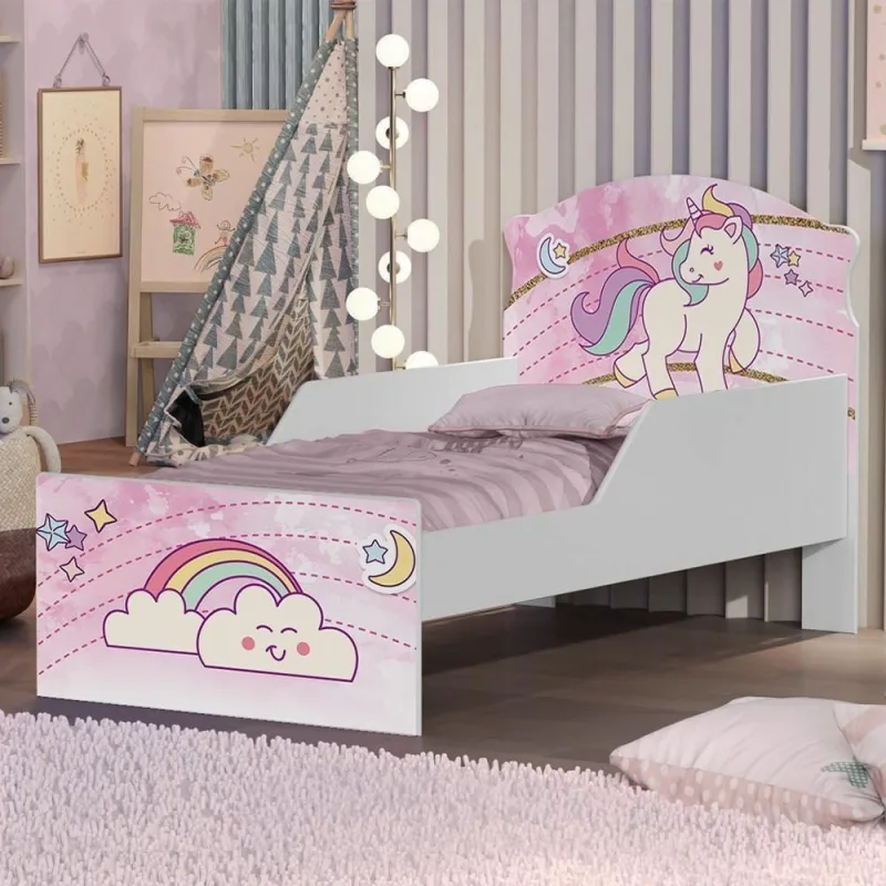 Cama Infantil Unicórnio Com Colchão - Cambel Moveis