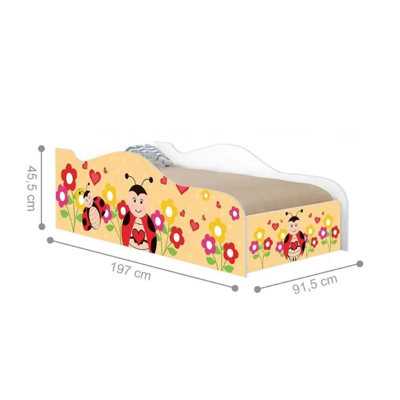 Cama Like Menina Joaninha Solteiro Com Colchão