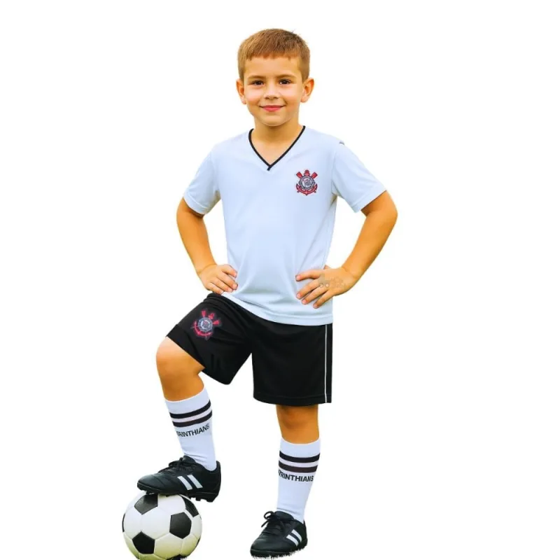 Conjunto Infantil Corinthians Uniforme Dry Oficial - Revedor