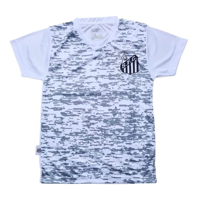 Camiseta Infantil Santos Rajada Branca Oficial - Revedor - Moda