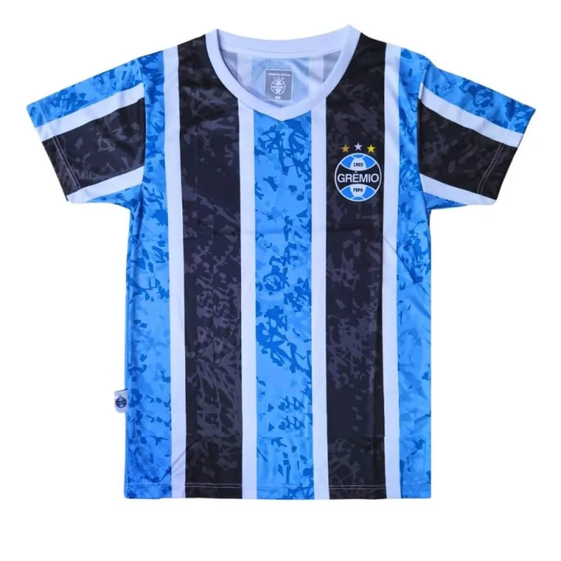 Camiseta Infantil Grêmio Listrada Tricolor Oficial - Revedor