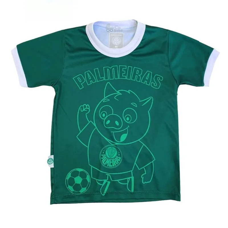 Camisa Palmeiras Infantil Porquinho Mascote Oficial - Revedor