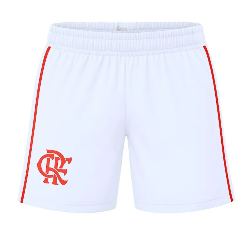 Shorts Flamengo Bebê Infantil Juvenil Branco Oficial Tam 1