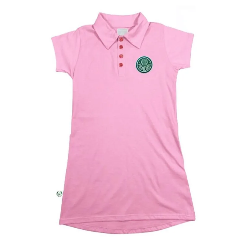 Vestido Infantil Palmeiras Campeoníssimo Rosa Oficial - Revedor - Moda