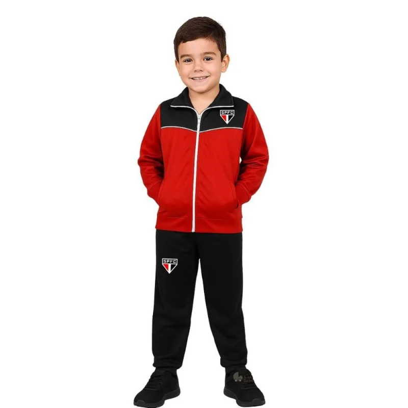 Conjunto Agasalho São Paulo Infantil Jaqueta e Calça - Revedor