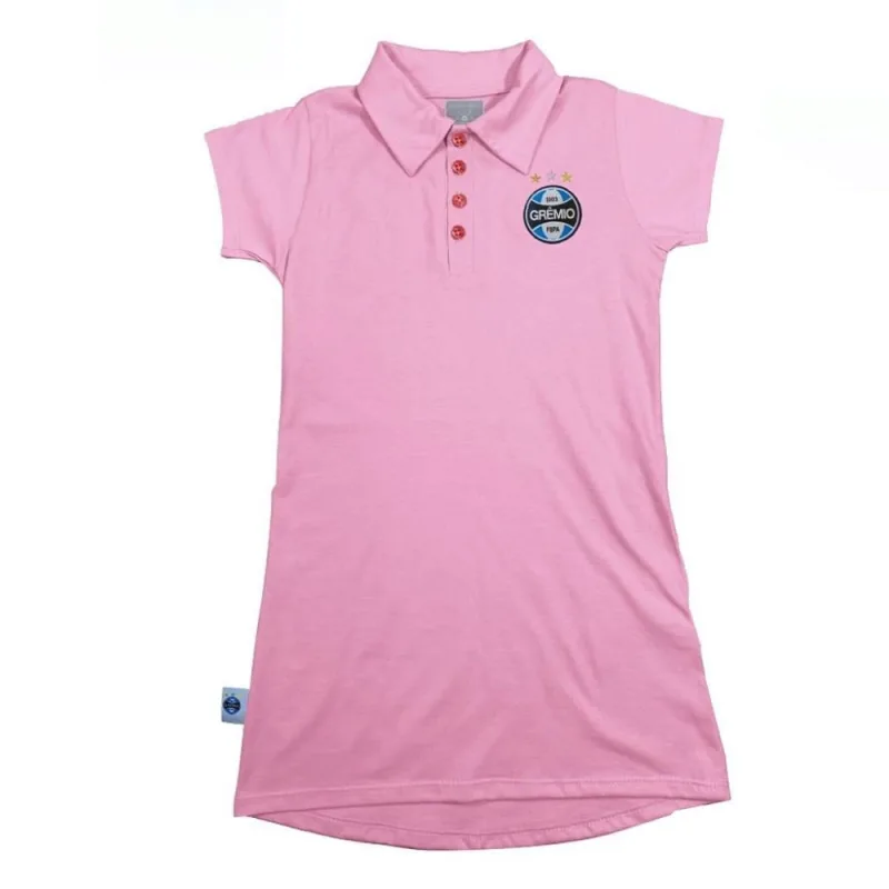 Vestido Infantil Grêmio Rosa Amor Eterno Oficial - Revedor - Moda