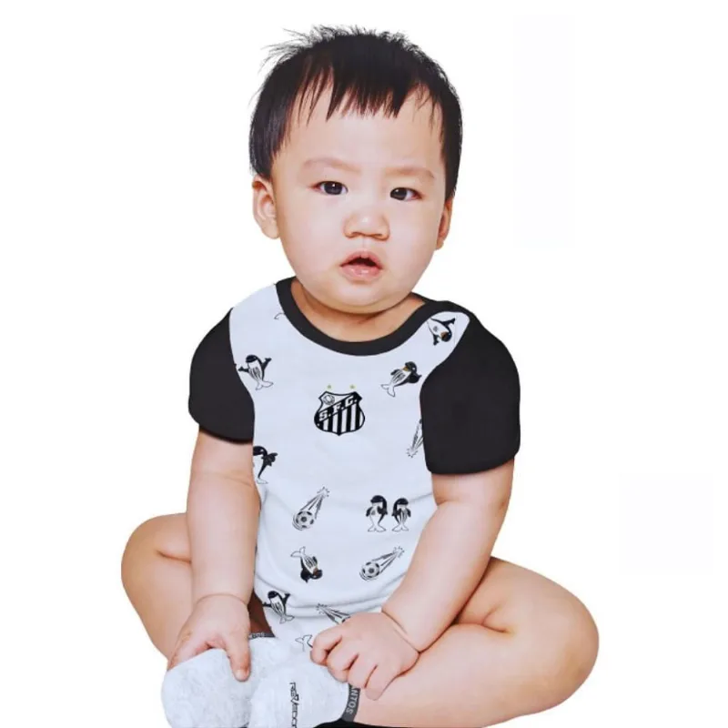 Body Bebê Santos Mascote Baleia Oficial G