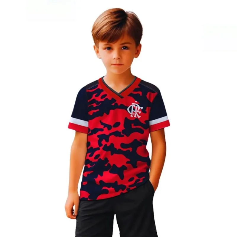 Camiseta Infantil Flamengo Camuflada Oficial - Revedor