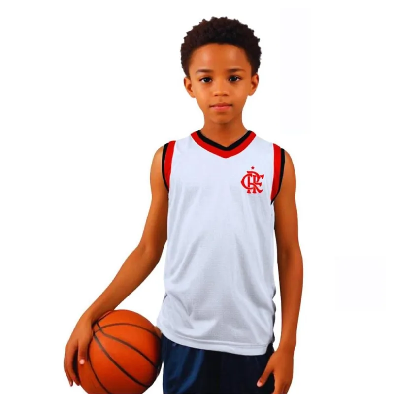 Camiseta Infantil Flamengo Regata Basket Style Oficial - Revedor