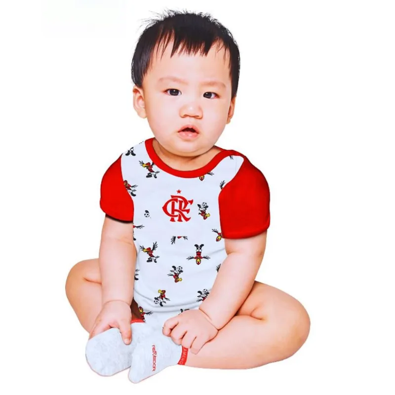 Body Bebê Flamengo Mascote Urubú Oficial M