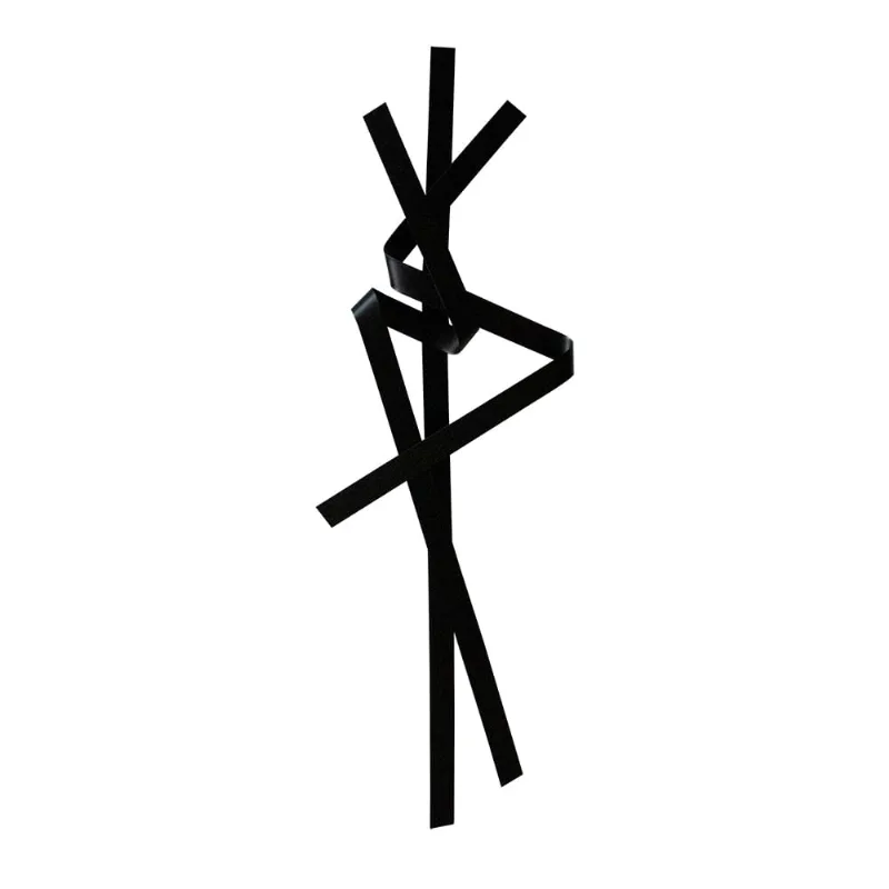 Escultura Decorativa Artesanal Vertical Preto 1,20m - D'Rossi