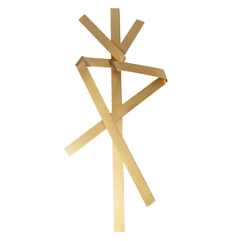 Escultura Decorativa Artesanal Vertical Dourado 1,20m - D'Rossi