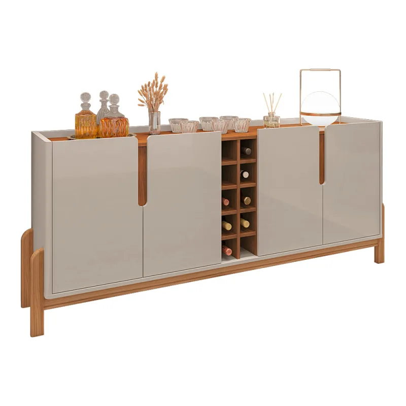 Aparador Buffet 4 Portas Belle 190 cm Off White e Cedro com Adega - D'Rossi - DRossi - Móveis