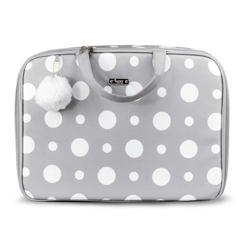 Bolsa de Maternidade Extra Grande Pompom Hug Cinza Único