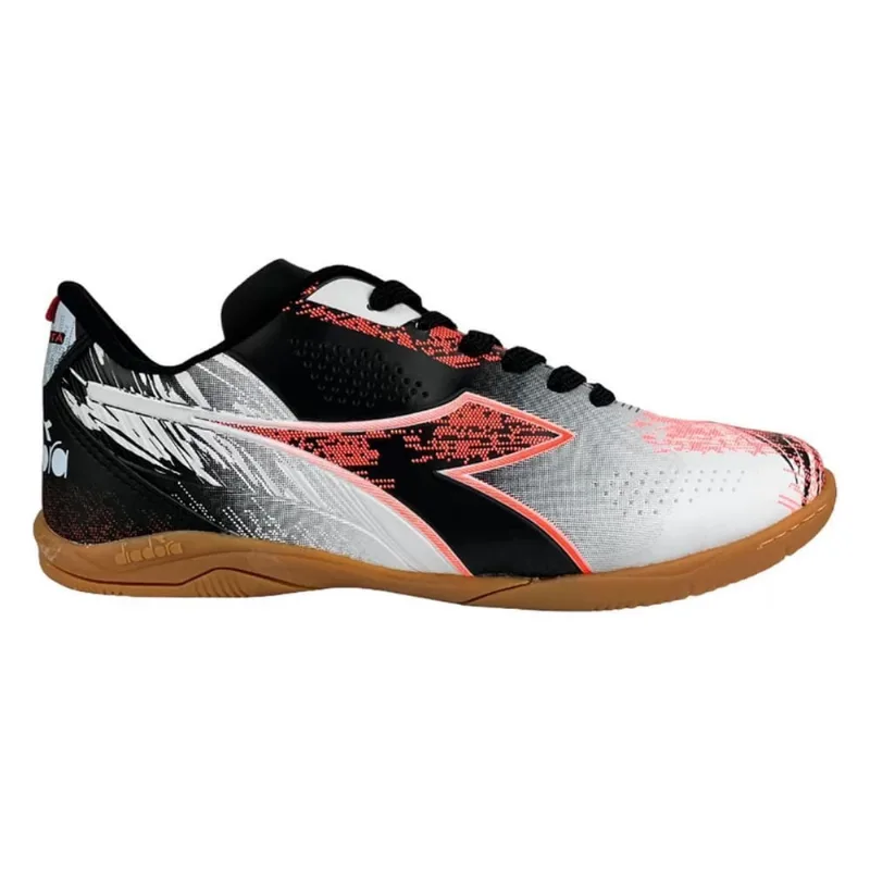 Chuteira Diadora Agilitá Futsal Juvenil - Branco e Preto - Diadora